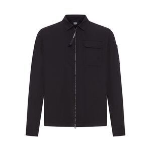 Cp Company Men Organic Gabardine Overshirt With Lenses And Zip